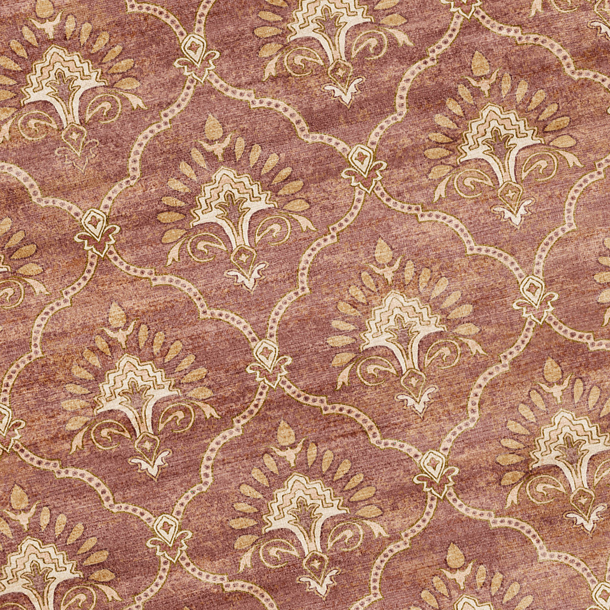 Tapis vintage - Sage Grid Terracotta
