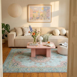 Vintage Rug - Lily Medallion Light Blue
