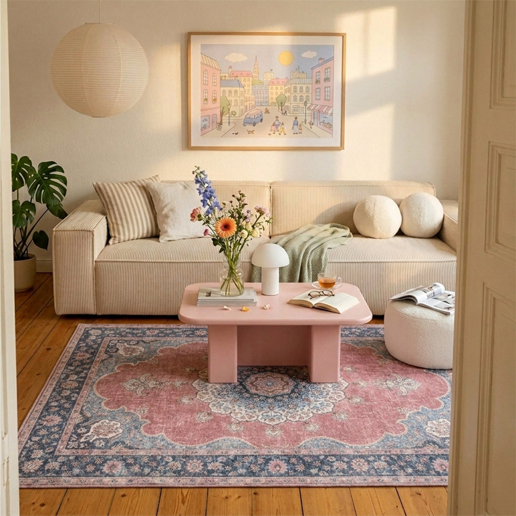 Vintage Rug - Lily Medallion Red/Pink