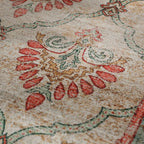 Vintage rug - Sage Grid Green