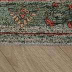 Vintage rug - Sage Grid Green
