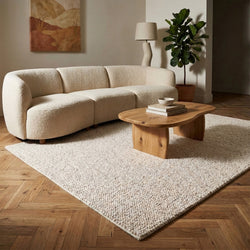Washable Rug - Bruno Cream/White