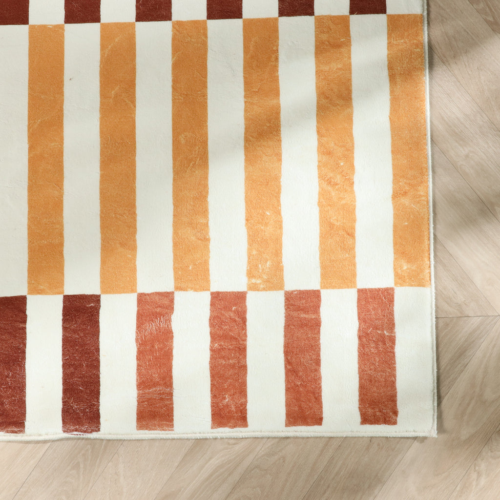 Tapis pour enfants lavable - Billy Blocks Terracotta