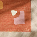 Tapis pour enfants lavable - Billy Shapes Terracotta