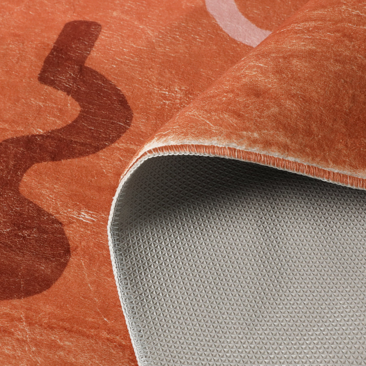 Tapis pour enfants lavable - Billy Shapes Terracotta