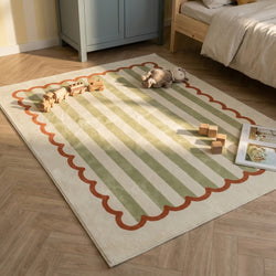Tapis pour enfants lavable - Billy Stripes Vert