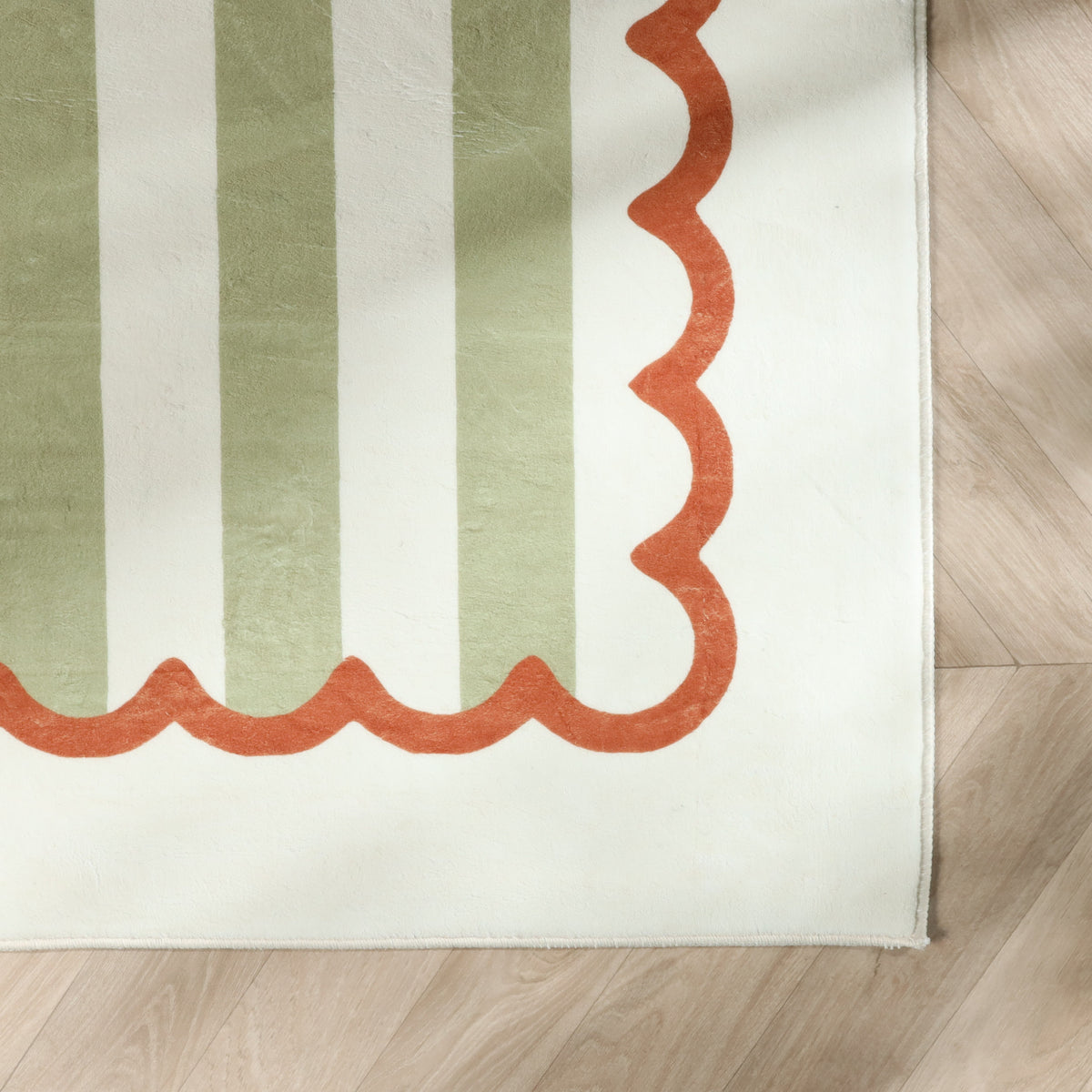 Tapis pour enfants lavable - Billy Stripes Vert