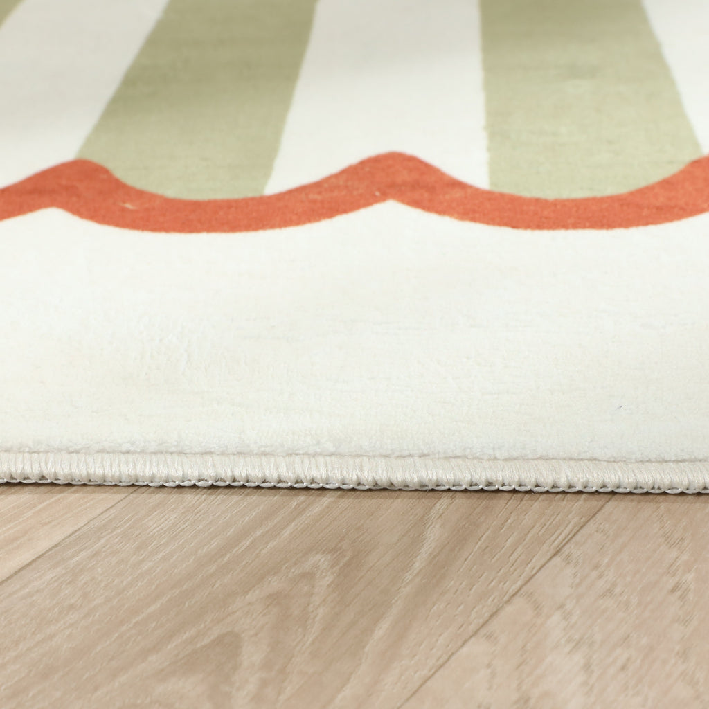 Tapis pour enfants lavable - Billy Stripes Vert