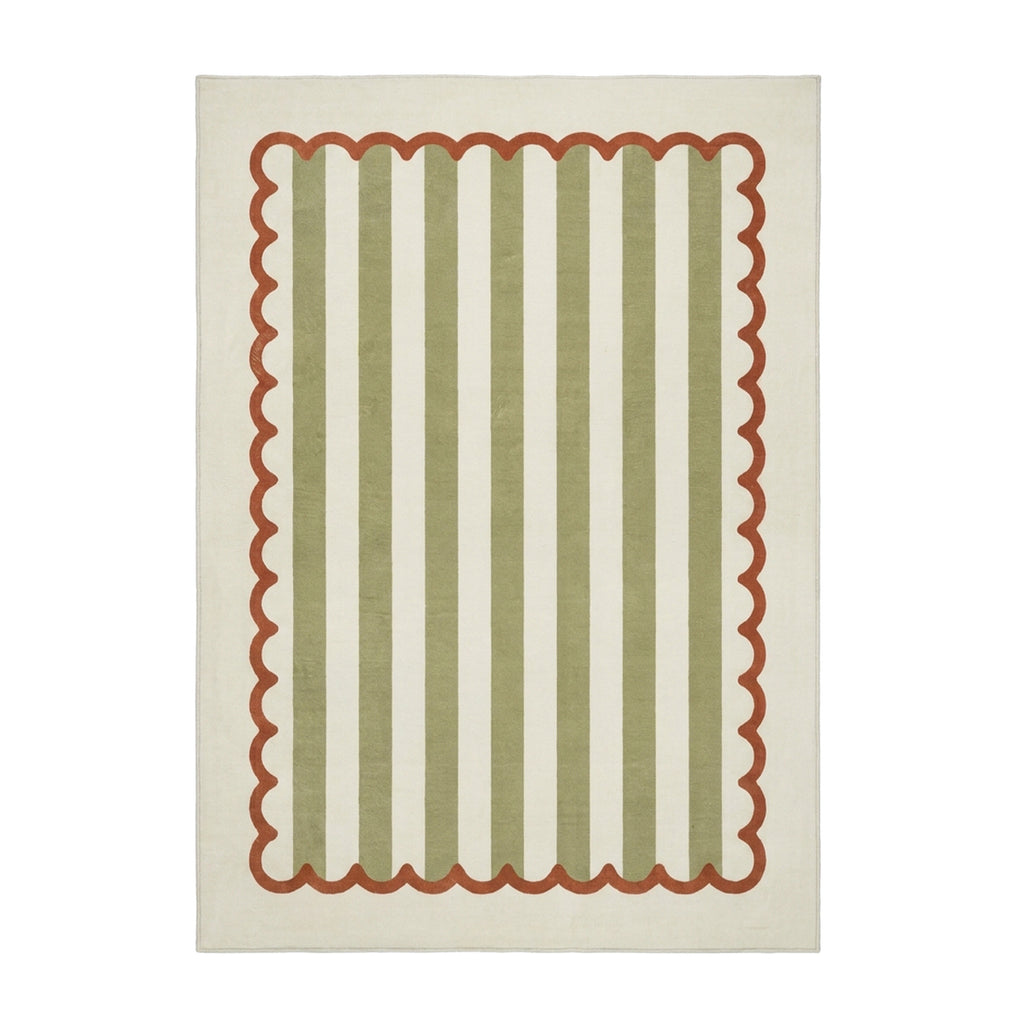 Tapis pour enfants lavable - Billy Stripes Vert