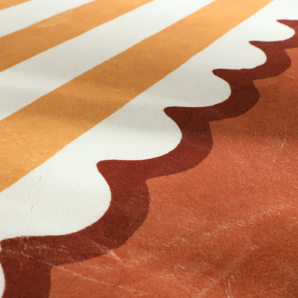 Tapis pour enfants lavable - Billy Stripes Terracotta