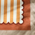 Tapis pour enfants lavable - Billy Stripes Terracotta