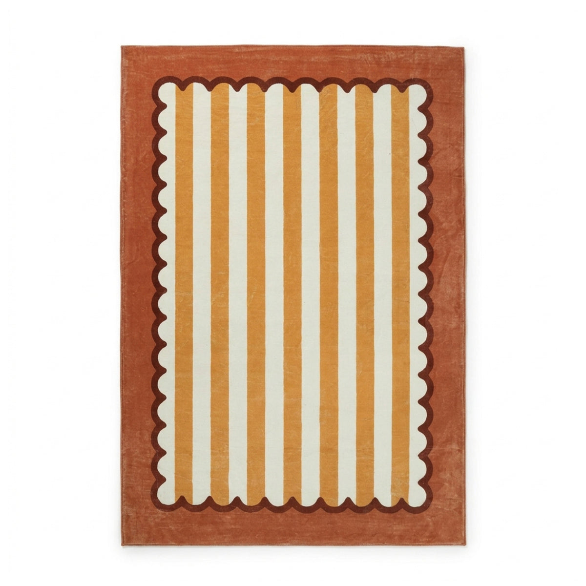 Tapis pour enfants lavable - Billy Stripes Terracotta