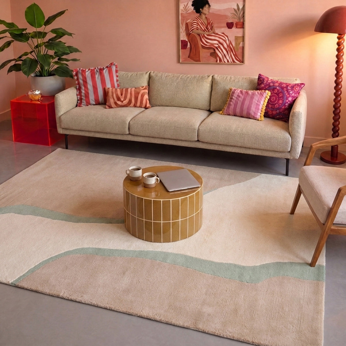 Tapis en laine – Vienna Vert Menthe