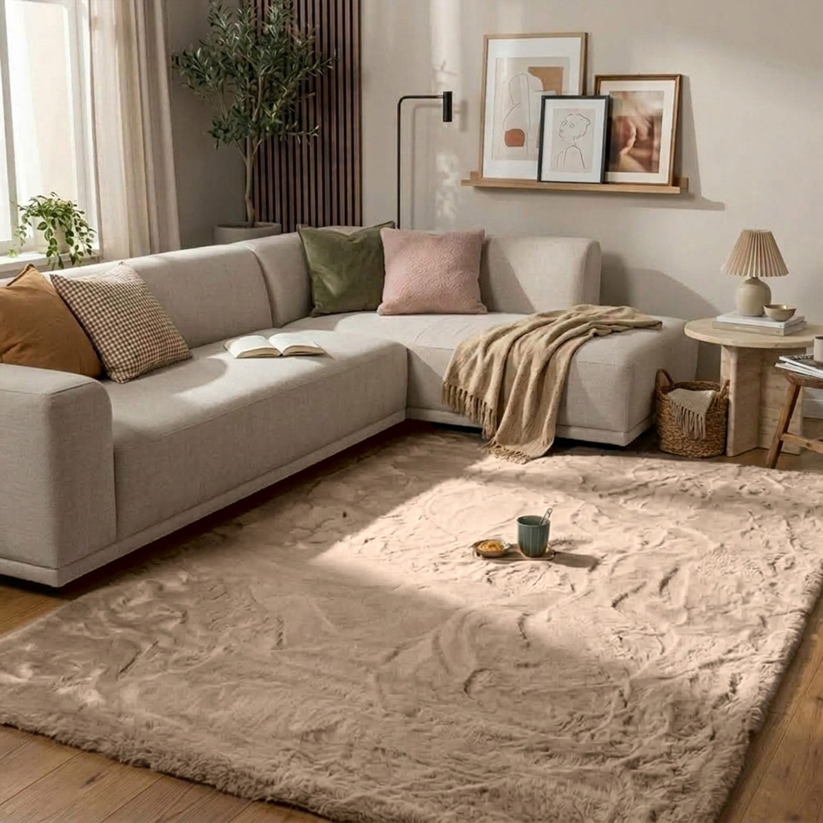 Tapis à poils longs doux – Comfy Supreme Beige