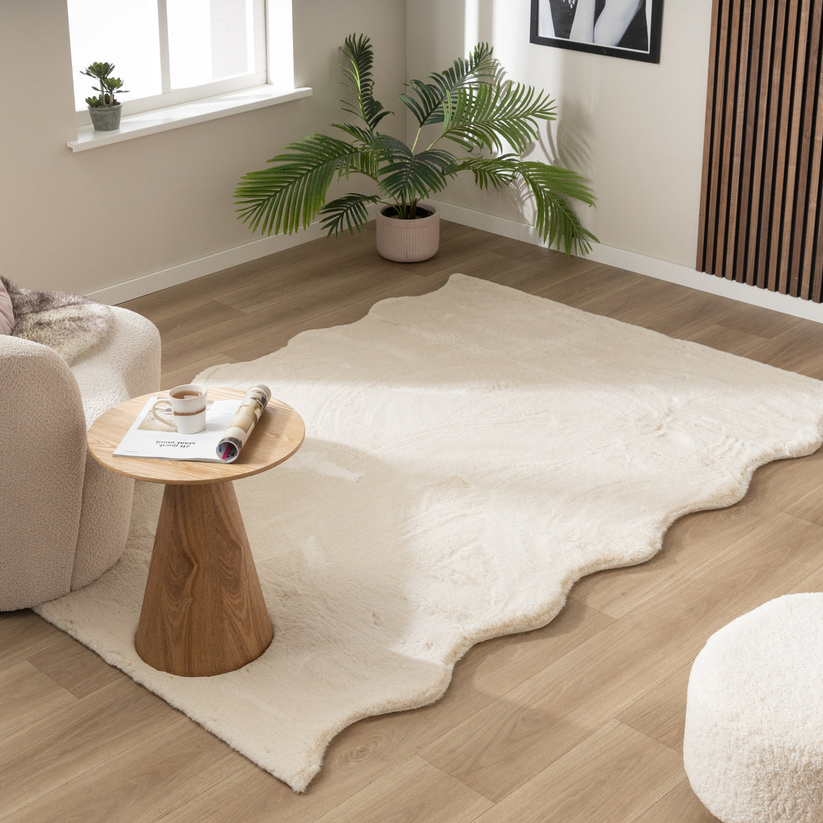 Tapis doux à poils longs - Comfy Supreme Wavy Crème