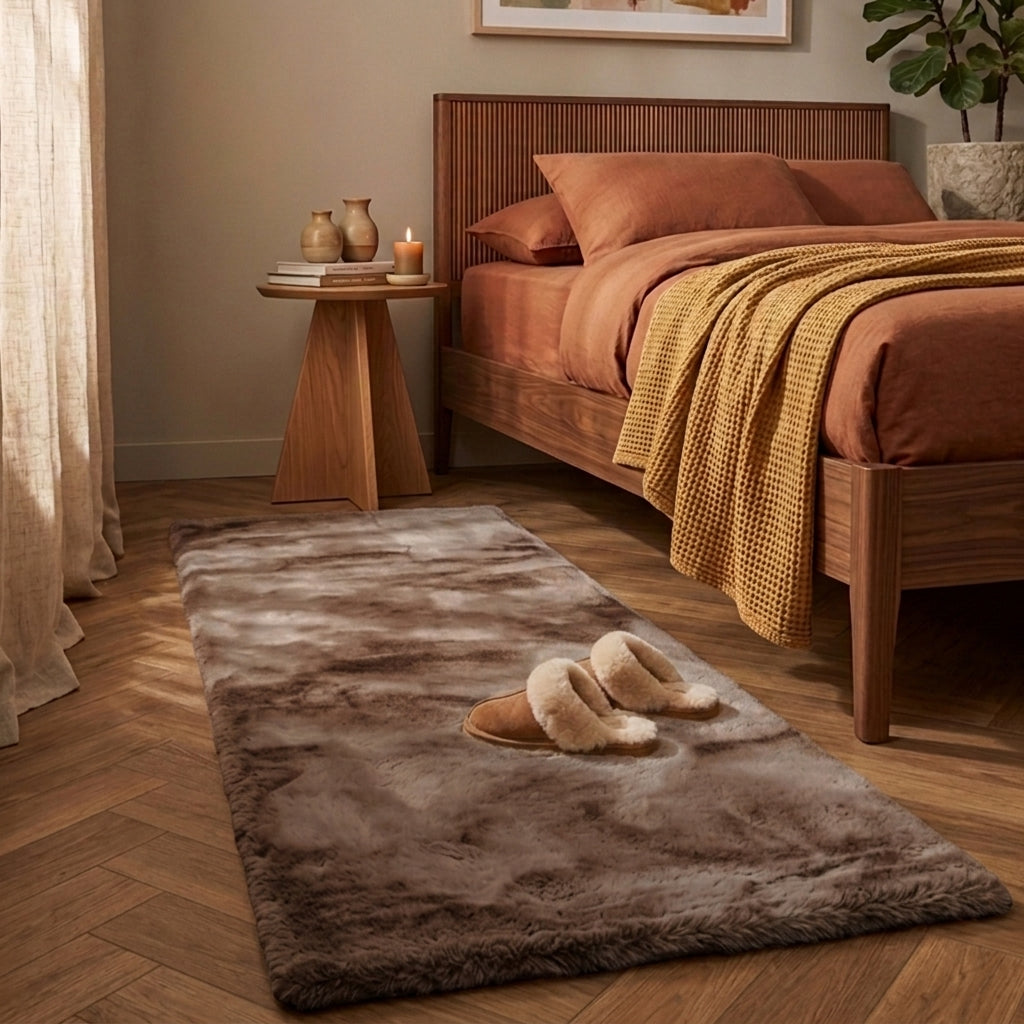 Tapis de couloir doux à poils longs - Comfy Supreme Taupe