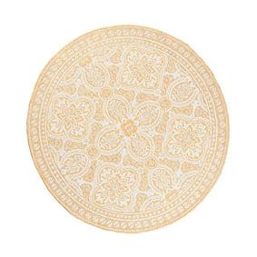 Tapis d'extérieur rond - Summer Oriental Jaune - product