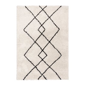 Tapis à poils longs - Sensa Pair Crème/Noir - product