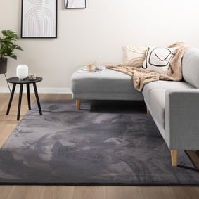 Tapis rond à poils courts - Cozy Anthracite
