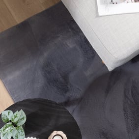 Tapis rond à poils courts - Cozy Anthracite - product