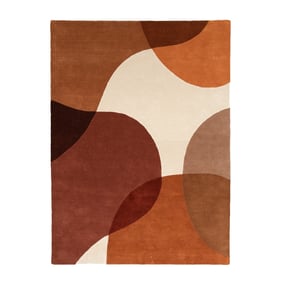 Tapis en laine abstrait - Clarice Terracotta - sfeer