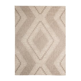 Tapis d'extérieur en jute - Atlas Diamond Marron/Crème - product