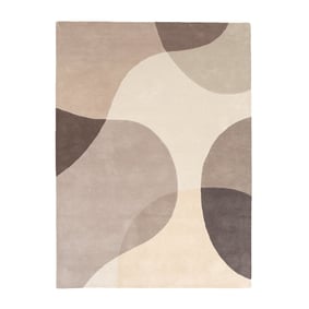Tapis en laine abstrait - Clarice Marron/Beige - sfeer