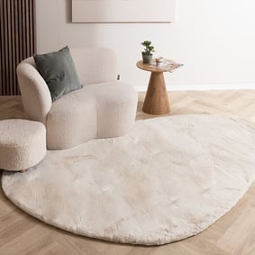 Tapis doux à poils longs - Comfy Supreme Pebble Crème