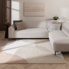 Tapis abstrait - Clarice Crème/Beige