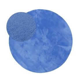 Tapis rond lavable - Vivid Bleu - sfeer