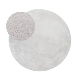 Tapis rond lavable - Vivid Gris - sfeer