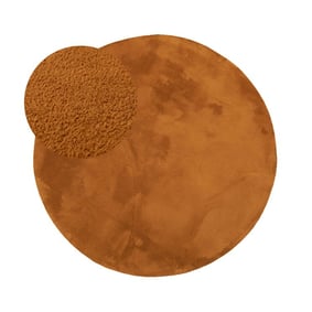 Tapis rond en jute pour l'extérieur - Vivid Terracotta