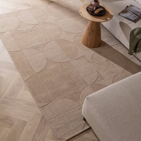 Tapis en laine - Giselle Circles Beige