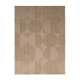 Tapis en laine - Giselle Circles Beige - sfeer