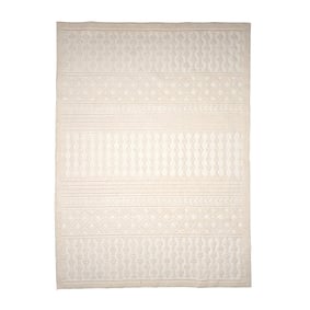 Tapis lavable - Dunya Geo Blanc - sfeer