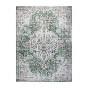Tapis en viscose - Leyla Medaillon Vert - product