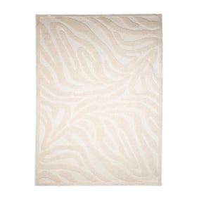 Tapis lavable - Dunya Zebra Blanc - product