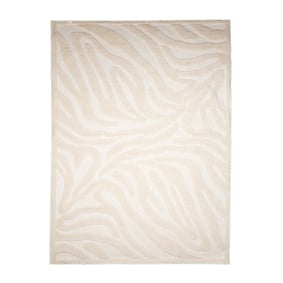 Tapis lavable - Dunya Zebra Blanc - sfeer
