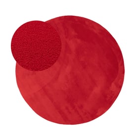 Tapis rond en jute pour l'extérieur - Vivid Rouge