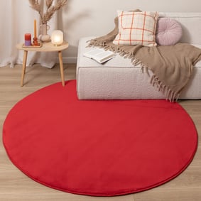 Tapis rond en jute pour l'extérieur - Vivid Rouge - product