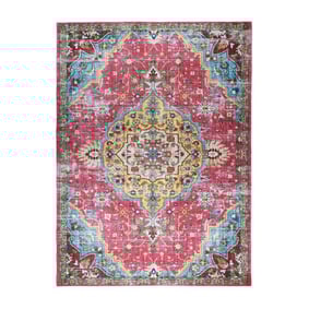 Tapis en viscose - Leyla Medaillon Multicolore - product