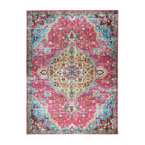 Tapis oriental - Leyla Medallion Multicolore - sfeer