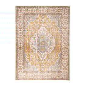 Tapis vintage - Thirza Medaillon Jaune Ocre/Multicolore - product
