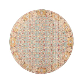Tapis rond vintage - Thirza Oriental Bleu Clair/Multicolore - sfeer