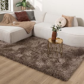 Tapis shaggy rond - Blaze Taupe