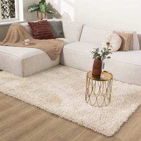 Tapis shaggy rond - Blaze Beige