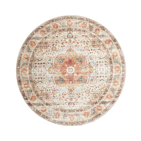 Tapis d'intérieur et d'extérieur rond - kairo Medallion Crème/Multicolore - sfeer