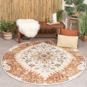 Tapis intérieur et extérieur - Santo Mandala Terracotta