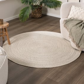 Tapis d'intérieur et d'extérieur rond - Bali Blanc