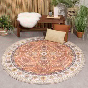 Tapis intérieur et extérieur - Santo Flora Terracotta